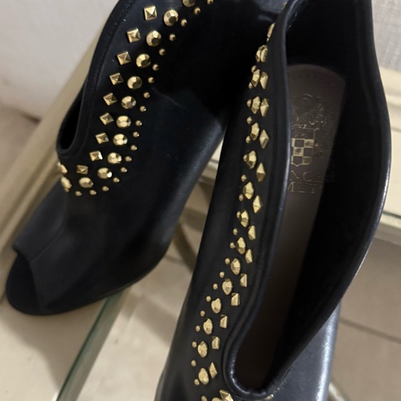 Vince Camuto Black and Gold Studded Heels - Picture 3 of 3